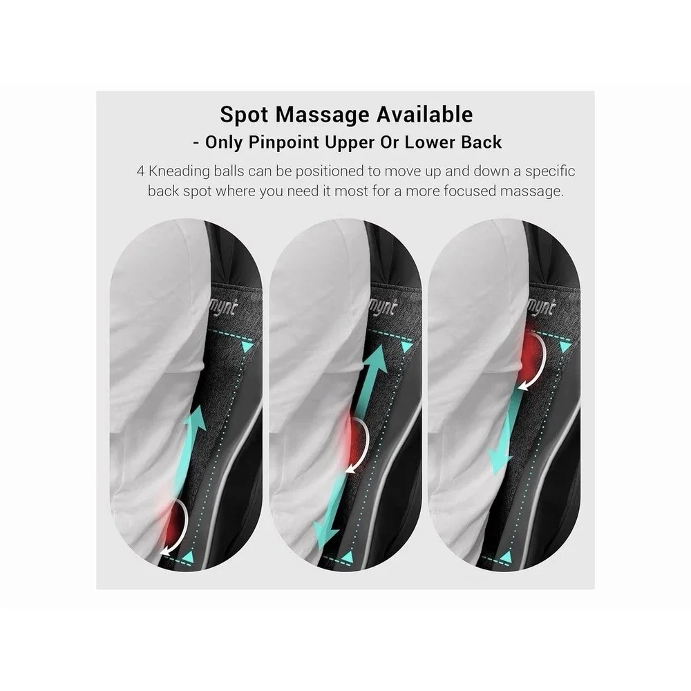 Mynt FSA Eligible HSA Approved Shiatsu Neck and Back Massager‎ for Chair with 10